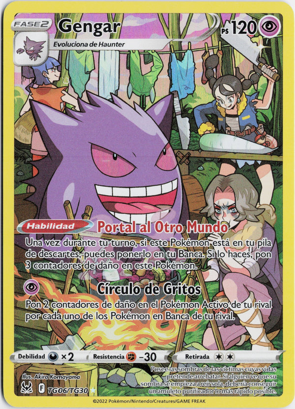 Carta Pokémon Gengar · Lost Origin Trainer Gallery #TG06/TG30 (NM) — pieza única en Moon's Collectibles México