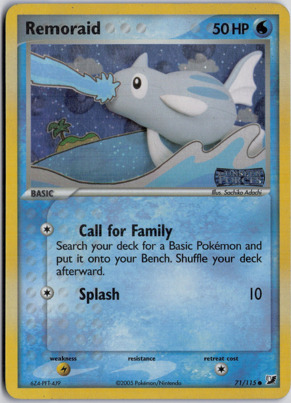 Carta Pokémon Remoraid · Unseen Forces #71/115 (LP) — pieza única en Moon's Collectibles México