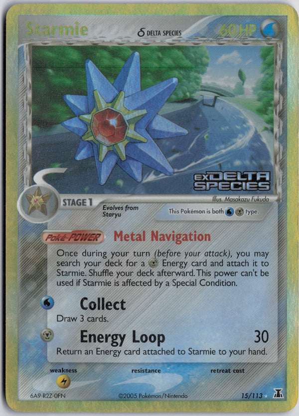 Carta Pokémon Starmie δ · Delta Species #15/113 (HP) — pieza única en Moon's Collectibles México