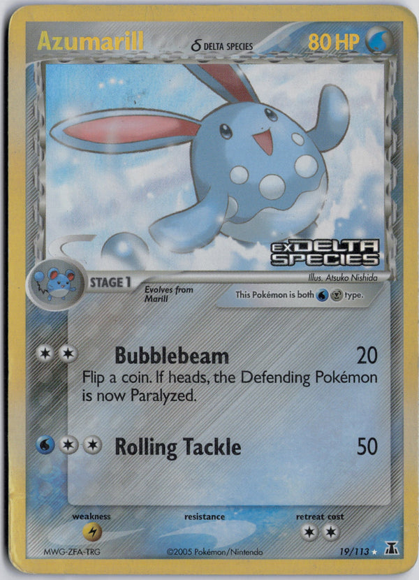 Carta Pokémon Azumarill δ · Delta Species #19/113 (HP) — pieza única en Moon's Collectibles México