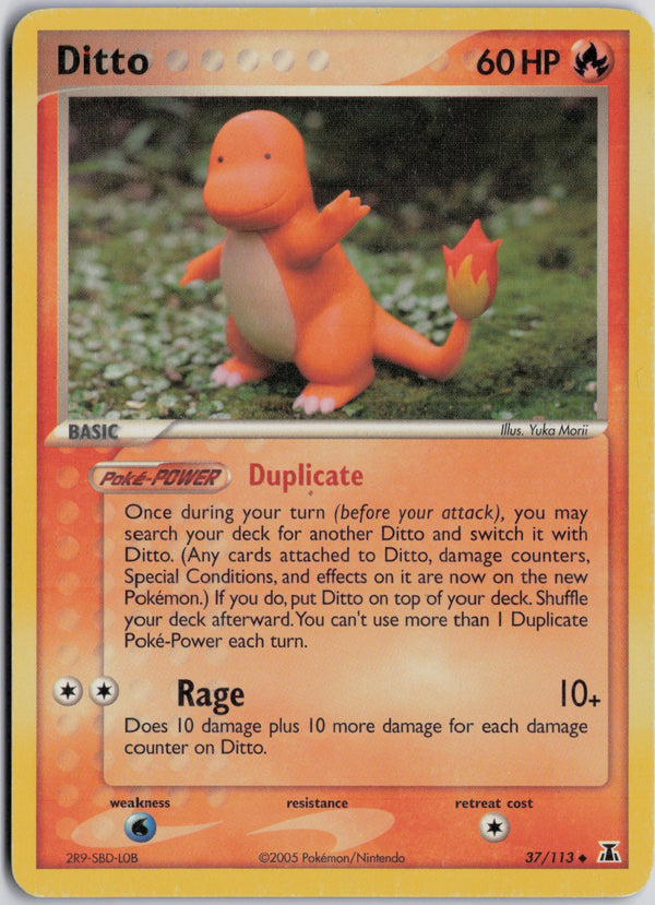 Carta Pokémon Ditto · Delta Species #37/113 (HP) — pieza única en Moon's Collectibles México