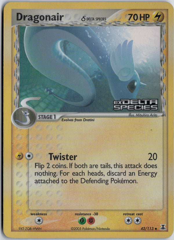 Carta Pokémon Dragonair δ · Delta Species #42/113 (MP) — pieza única en Moon's Collectibles México