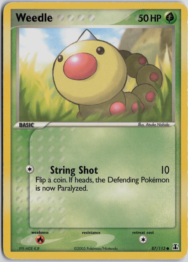 Carta Pokémon Weedle · Delta Species #87/113 (DMG) — pieza única en Moon's Collectibles México