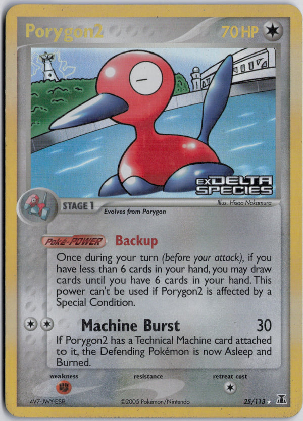 Carta Pokémon Porygon2 · Delta Species #25/113 (LP) — pieza única en Moon's Collectibles México