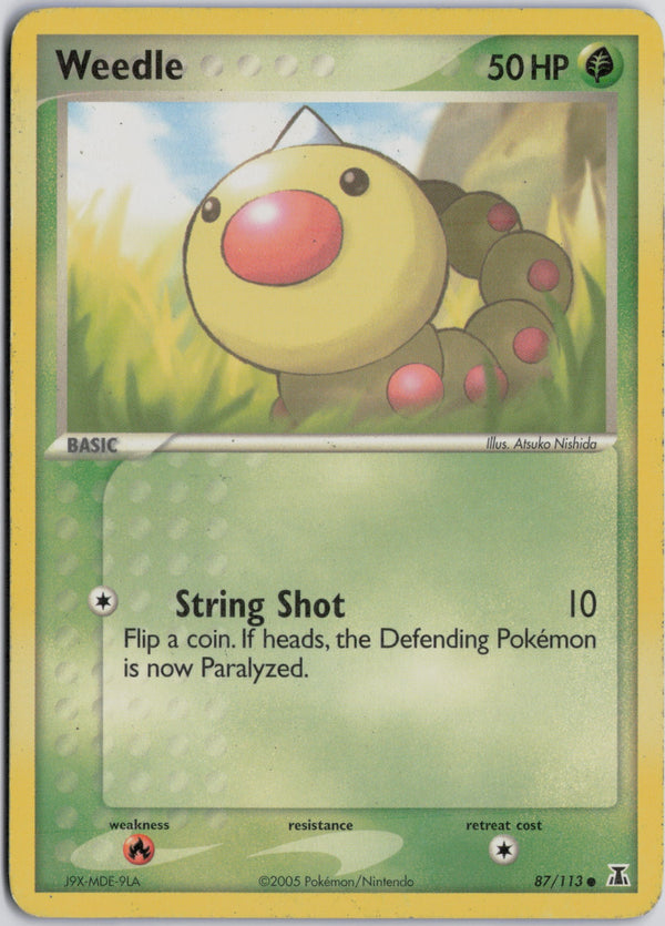 Carta Pokémon Weedle · Delta Species #87/113 (MP) — pieza única en Moon's Collectibles México