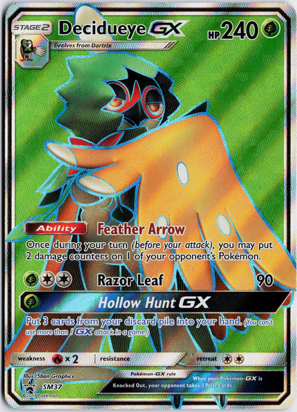 Carta Pokémon Decidueye-GX · SM Black Star Promos #SM37 (LP) — pieza única en Moon's Collectibles México