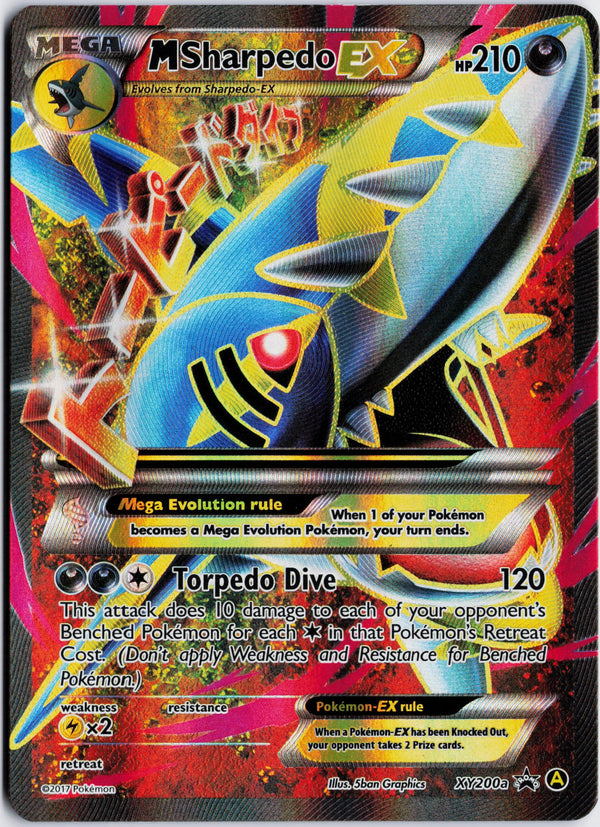 Carta Pokémon M Sharpedo-EX · XY Black Star Promos #XY200a (NM) — pieza única en Moon's Collectibles México