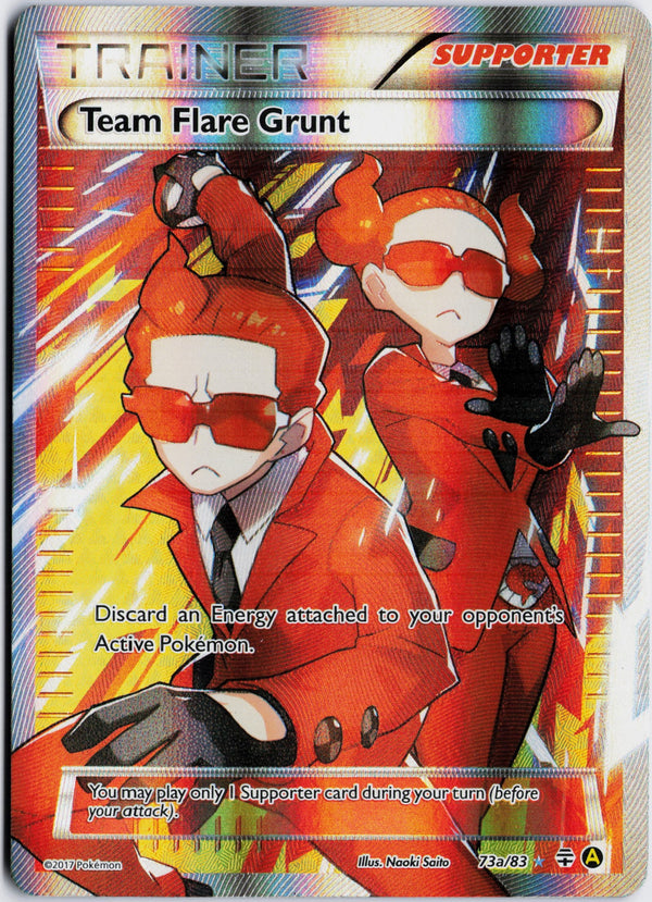 Carta Pokémon Team Flare Grunt · Generations #73a/83 (LP) — pieza única en Moon's Collectibles México
