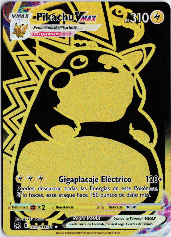 Carta Pokémon Pikachu VMAX · Lost Origin Trainer Gallery #TG29/TG30 (NM) — pieza única en Moon's Collectibles México