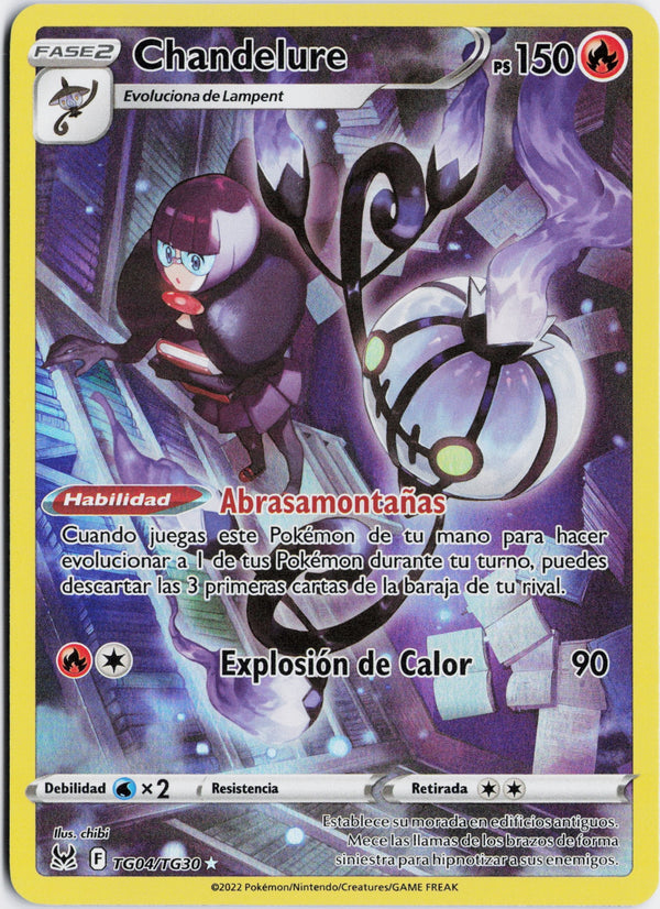 Carta Pokémon Chandelure · Lost Origin Trainer Gallery #TG04/TG30 (NM) — pieza única en Moon's Collectibles México