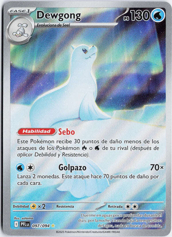 Carta Pokémon Dewgong · Phantasmal Flames #097/094 (NM) — pieza única en Moon's Collectibles México