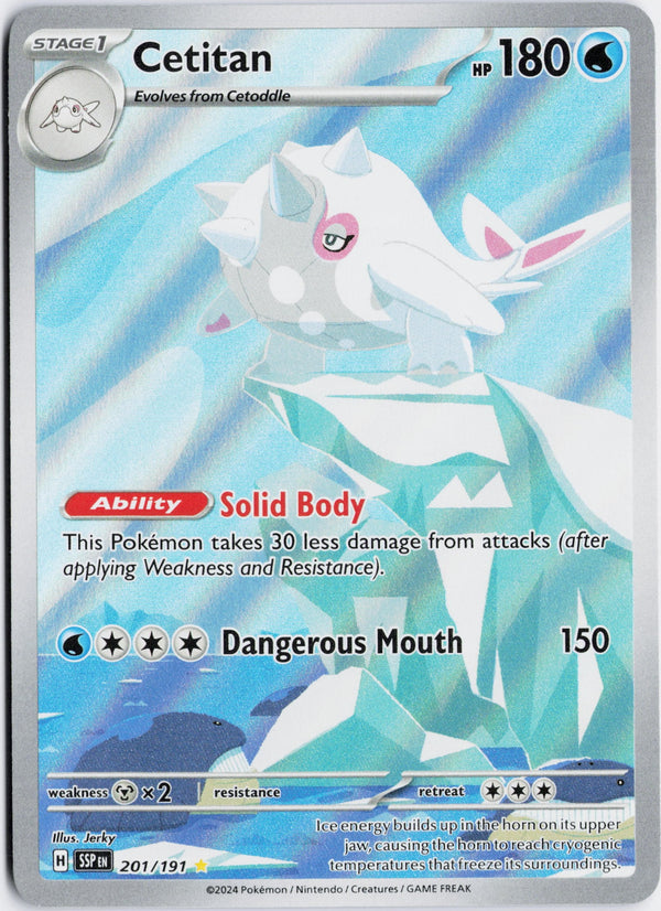 Carta Pokémon Cetitan · Surging Sparks #201/191 (NM) — pieza única en Moon's Collectibles México