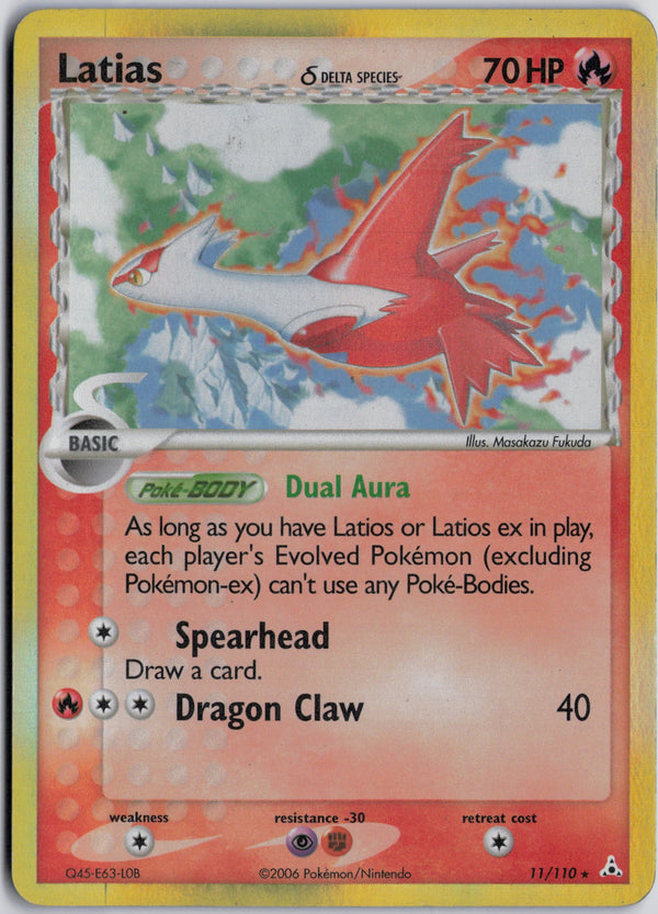 Carta Pokémon Latias δ · Holon Phantoms #11/110 (LP) — pieza única en Moon's Collectibles México
