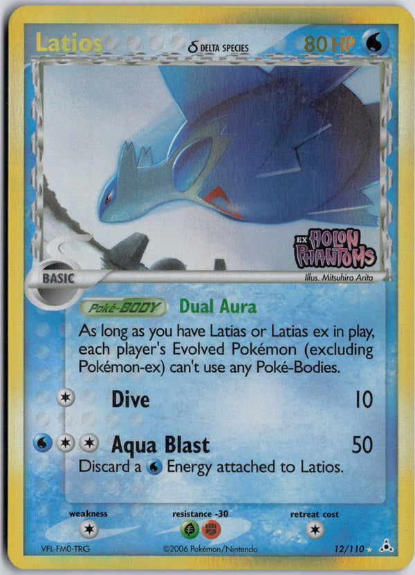 Carta Pokémon Latios δ · Holon Phantoms #12/110 (NM) — pieza única en Moon's Collectibles México