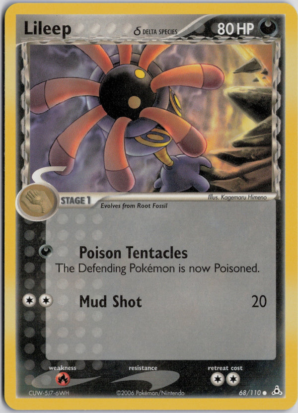 Carta Pokémon Lileep δ · Holon Phantoms #68/110 (NM) — pieza única en Moon's Collectibles México