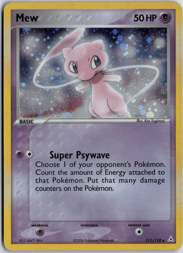 Carta Pokémon Mew · Holon Phantoms #111/110 (LP) — pieza única en Moon's Collectibles México
