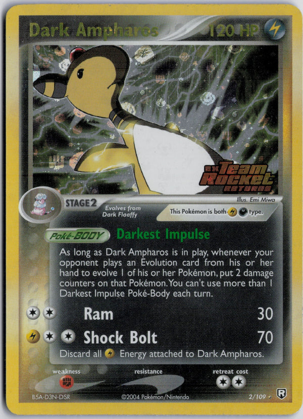 Carta Pokémon Dark Ampharos · Team Rocket Returns #2/109 (MP) — pieza única en Moon's Collectibles México