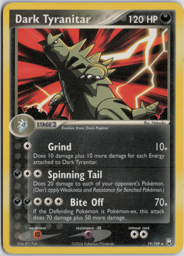 Carta Pokémon Dark Tyranitar · Team Rocket Returns #19/109 (LP) — pieza única en Moon's Collectibles México