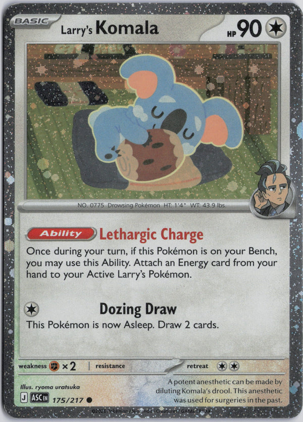 Carta Pokémon Larry's Komala · Ascended Heroes #175/217 (NM) — pieza única en Moon's Collectibles México