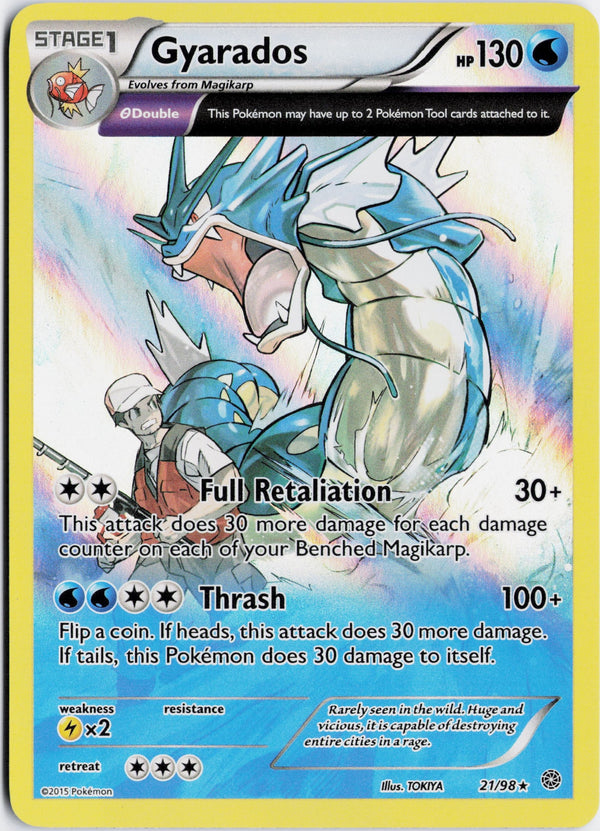 Carta Pokémon Gyarados · Ancient Origins #21/98 (NM) — pieza única en Moon's Collectibles México