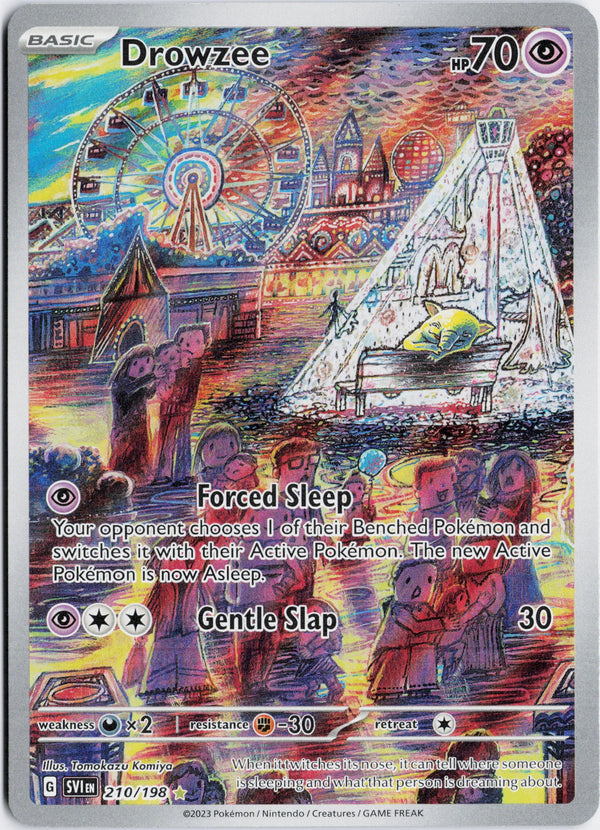 Carta Pokémon Drowzee · Scarlet & Violet #210/198 (NM) — pieza única en Moon's Collectibles México