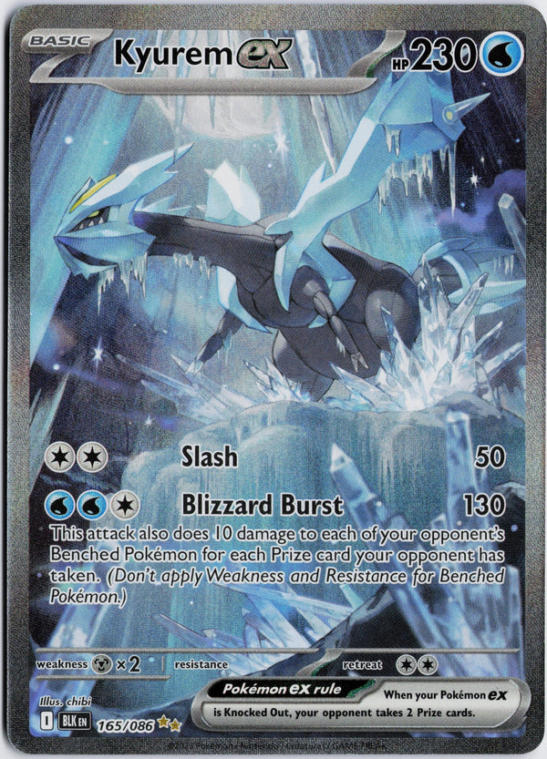 Carta Pokémon Kyurem ex · Black Bolt #165/086 (NM) — pieza única en Moon's Collectibles México