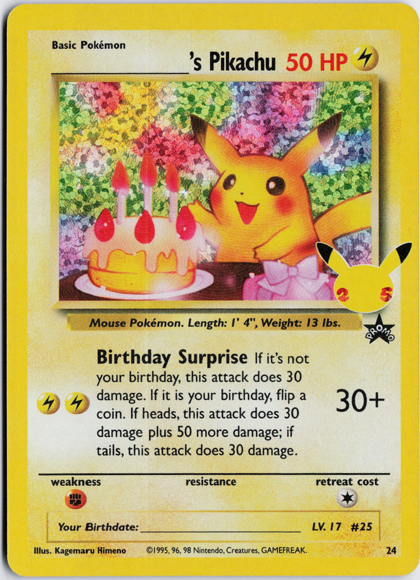 Carta Pokémon _____'s Pikachu · Celebrations: Classic Collection #24 (NM) — pieza única en Moon's Collectibles México