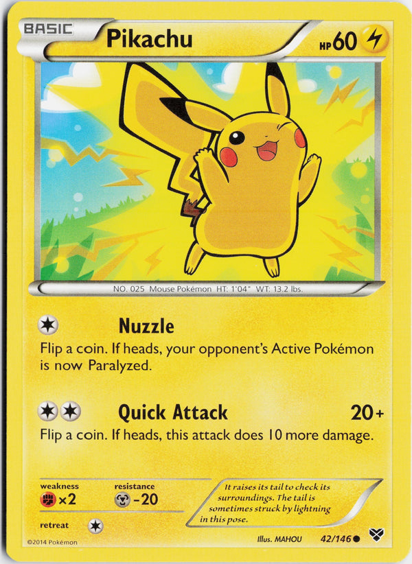 Carta Pokémon Pikachu · XY #42/146 (NM) — pieza única en Moon's Collectibles México
