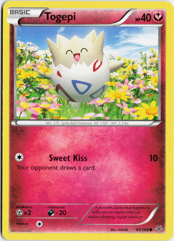 Carta Pokémon Togepi · Roaring Skies #43/108 (NM) — pieza única en Moon's Collectibles México
