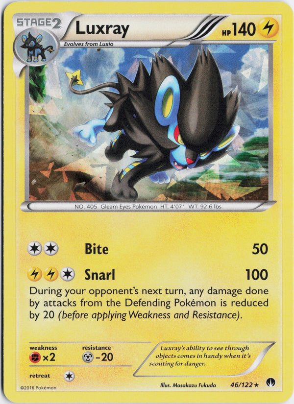 Carta Pokémon Luxray · BREAKpoint #46/122 (NM) — pieza única en Moon's Collectibles México