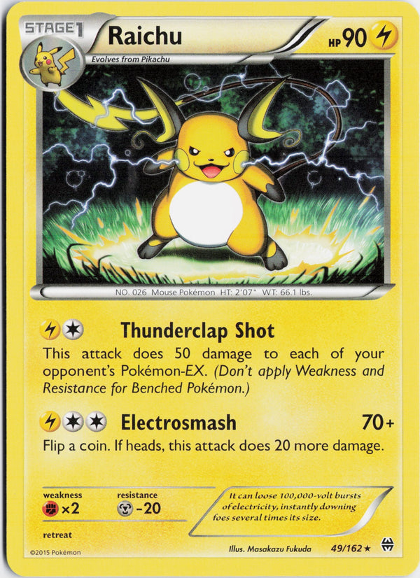 Carta Pokémon Raichu · BREAKthrough #49/162 (NM) — pieza única en Moon's Collectibles México
