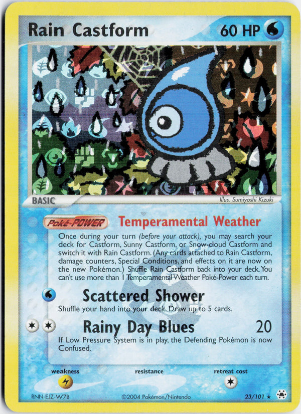 Carta Pokémon Rain Castform · Hidden Legends #23/101 (LP) — pieza única en Moon's Collectibles México