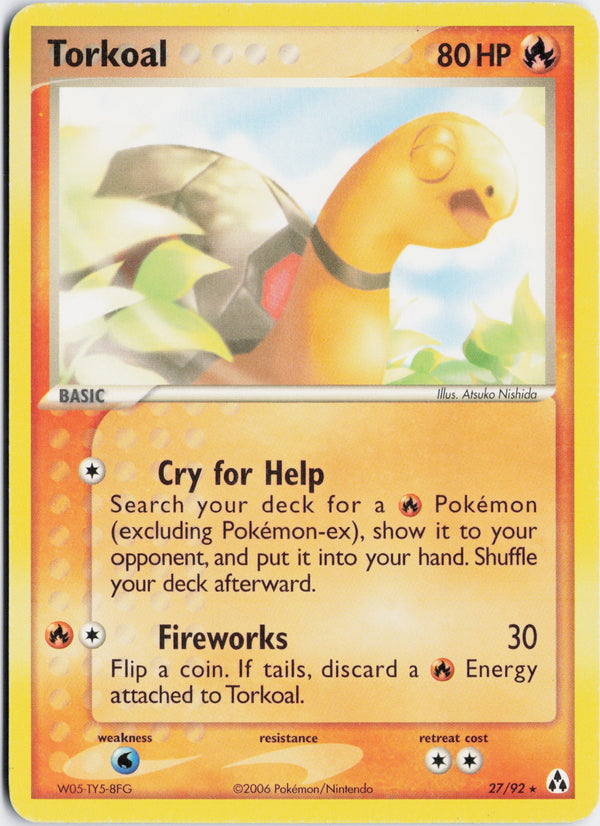 Carta Pokémon Torkoal · Legend Maker #27/92 (NM) — pieza única en Moon's Collectibles México