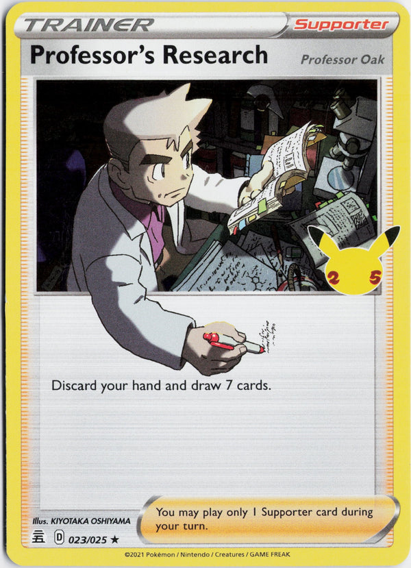 Carta Pokémon Professor's Research (Professor Oak) · Celebrations #23 (NM) — pieza única en Moon's Collectibles México