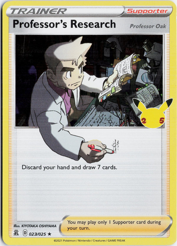 Carta Pokémon Professor's Research (Professor Oak) · Celebrations #23 (NM) — pieza única en Moon's Collectibles México