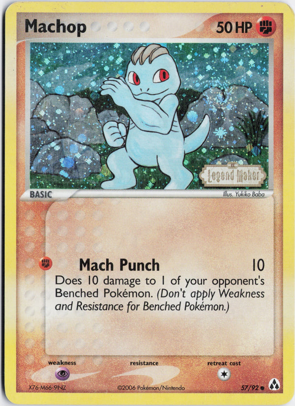 Carta Pokémon Machop · Legend Maker #57/92 (NM) — pieza única en Moon's Collectibles México