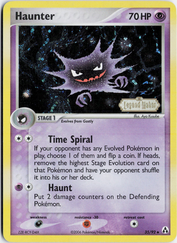 Carta Pokémon Haunter · Legend Maker #35/92 (MP) — pieza única en Moon's Collectibles México
