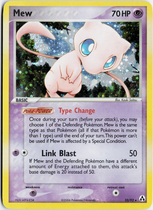 Carta Pokémon Mew · Legend Maker #10/92 (MP) — pieza única en Moon's Collectibles México