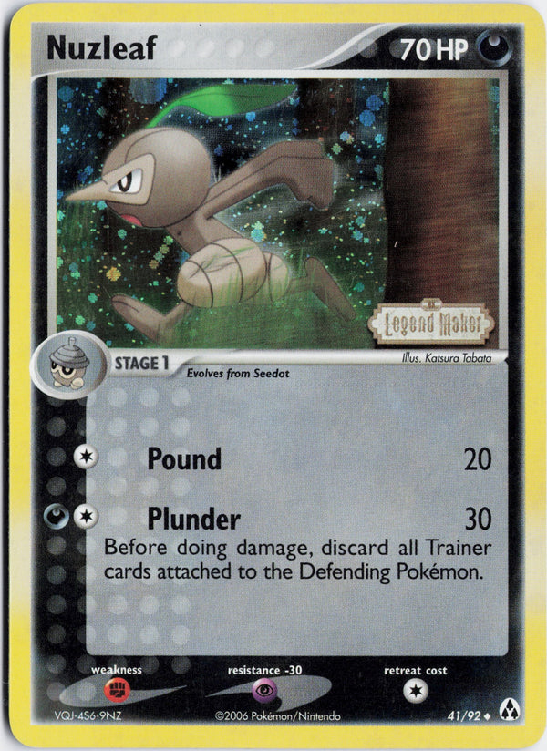 Carta Pokémon Nuzleaf · Legend Maker #41/92 (NM) — pieza única en Moon's Collectibles México