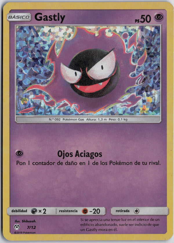 Carta Pokémon Gastly · McDonald's Collection 2019 #7/12 (NM) — pieza única en Moon's Collectibles México