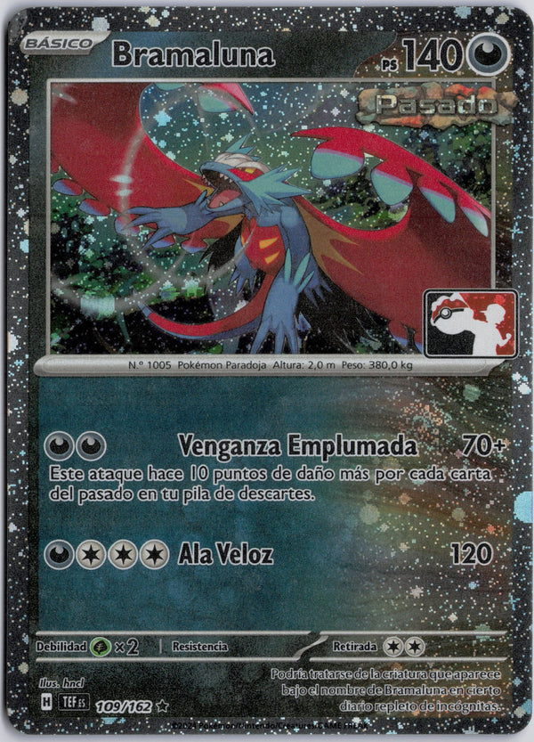 Carta Pokémon Roaring Moon - 109/162 (Cosmos Holo) · Prize Pack Series One #109/162 (NM) — pieza única en Moon's Collectibles México