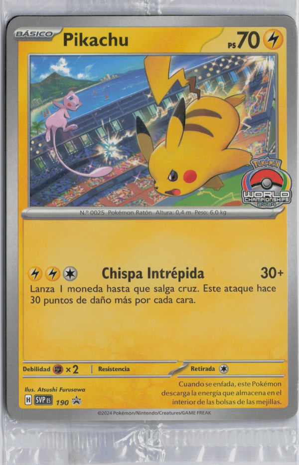 Carta Pokémon Pikachu · Scarlet & Violet Black Star Promos #190 (NM) — pieza única en Moon's Collectibles México