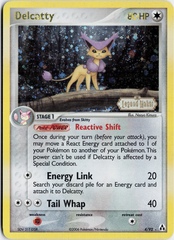 Carta Pokémon Delcatty · Legend Maker #4/92 (NM) — pieza única en Moon's Collectibles México