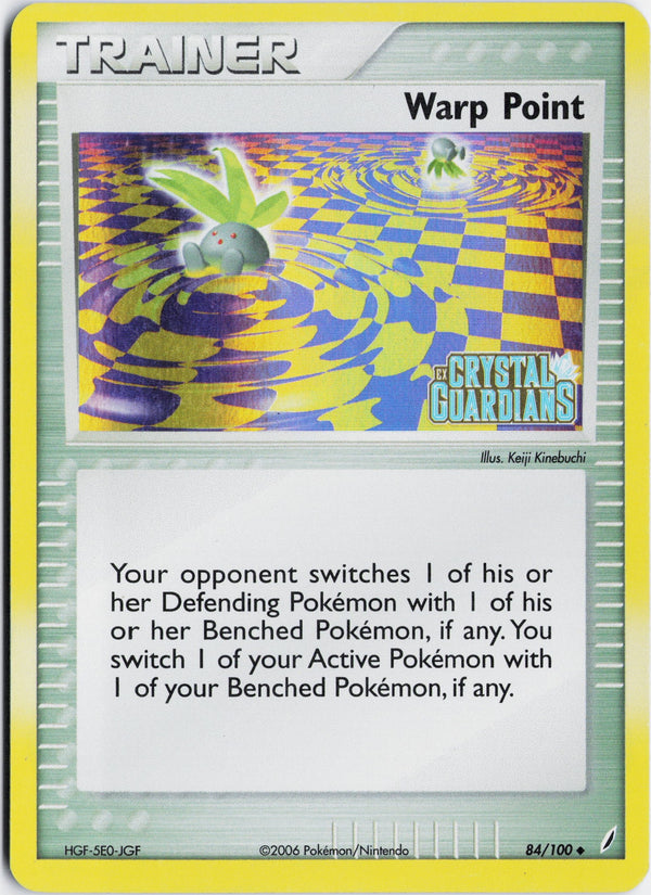 Carta Pokémon Warp Point · Crystal Guardians #84/100 (LP) — pieza única en Moon's Collectibles México