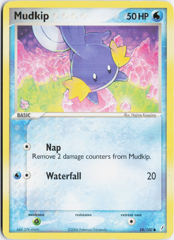 Carta Pokémon Mudkip · Crystal Guardians #58/100 (HP) — pieza única en Moon's Collectibles México