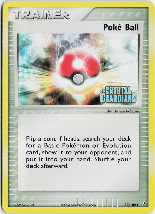 Carta Pokémon Poké Ball · Crystal Guardians #82/100 (NM) — pieza única en Moon's Collectibles México