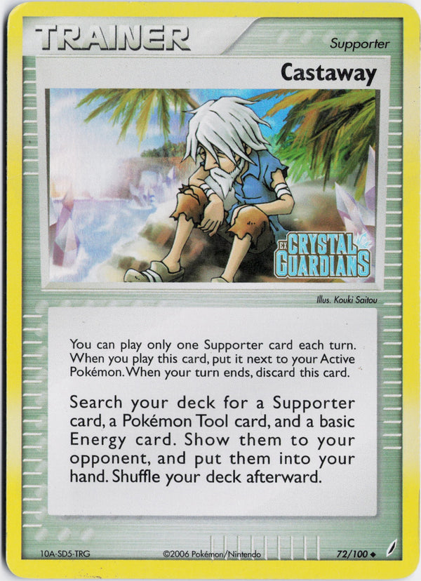 Carta Pokémon Castaway · Crystal Guardians #72/100 (HP) — pieza única en Moon's Collectibles México
