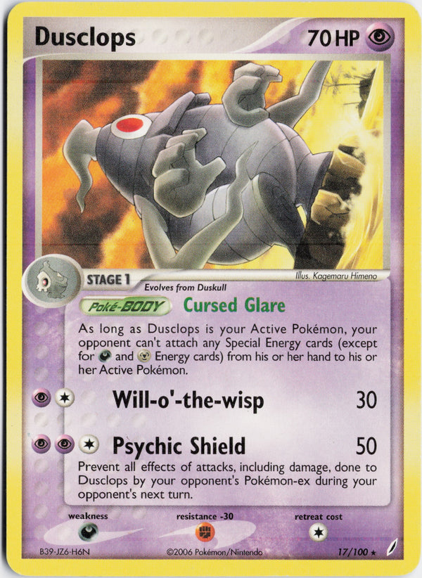Carta Pokémon Dusclops · Crystal Guardians #17/100 (NM) — pieza única en Moon's Collectibles México