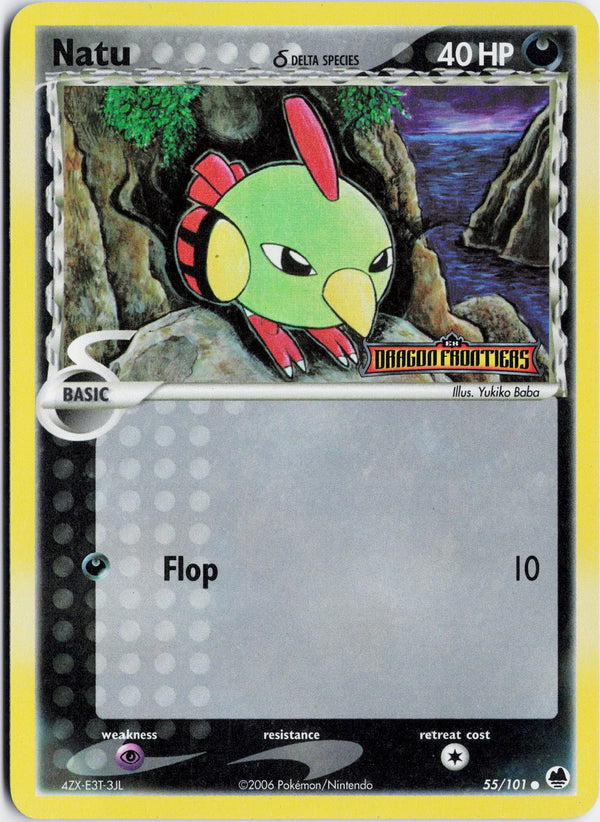 Carta Pokémon Natu δ · Dragon Frontiers #55/101 (NM) — pieza única en Moon's Collectibles México