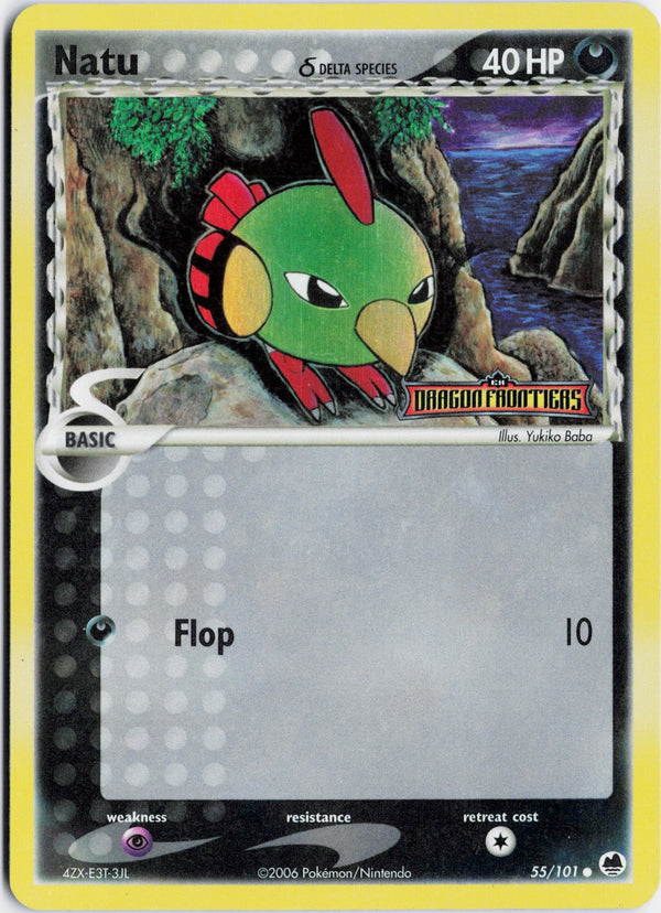 Carta Pokémon Natu δ · Dragon Frontiers #55/101 (NM) — pieza única en Moon's Collectibles México